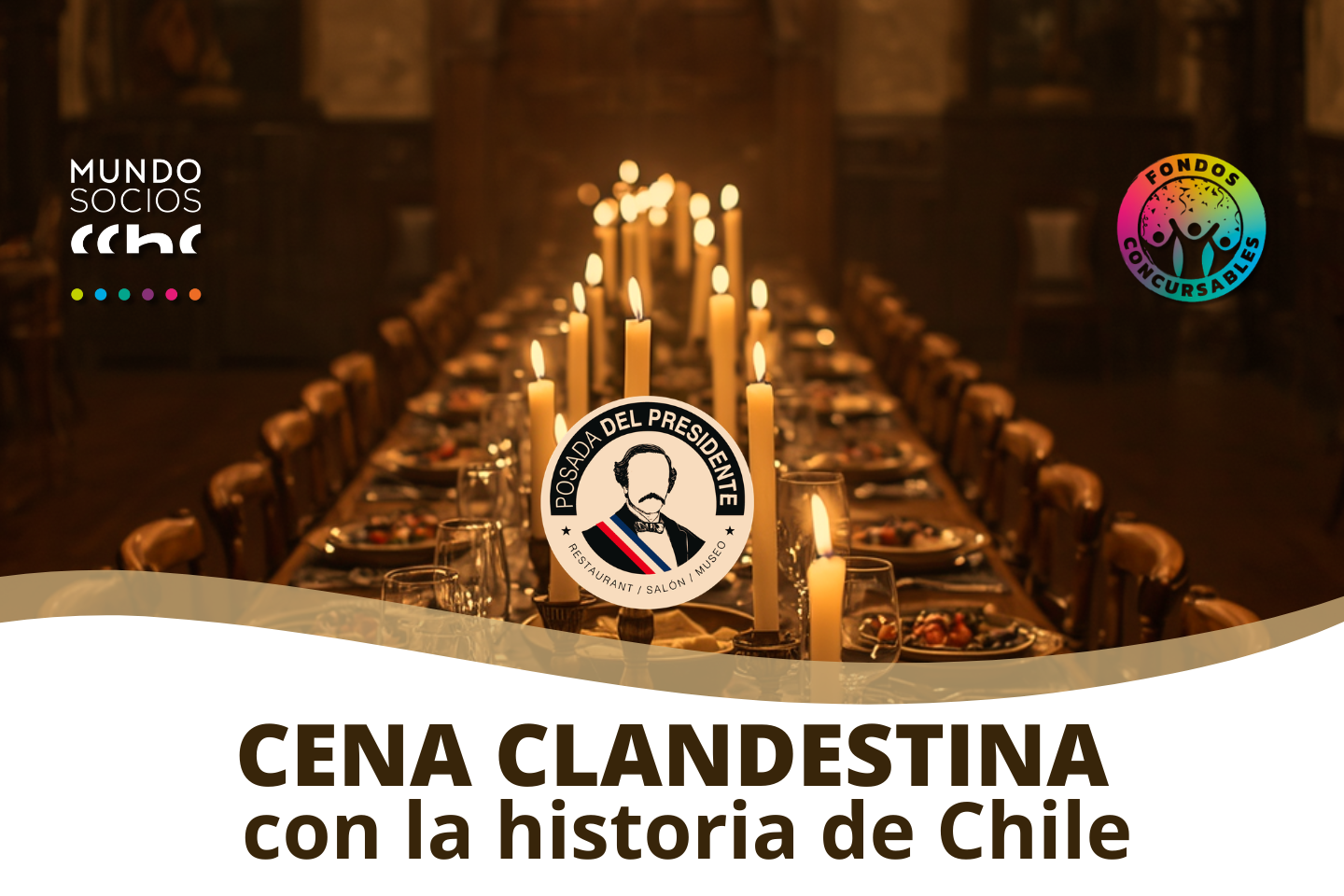Cena clandestina con la historia de Chile